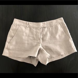 Theory linen taupe shorts 3” size 4